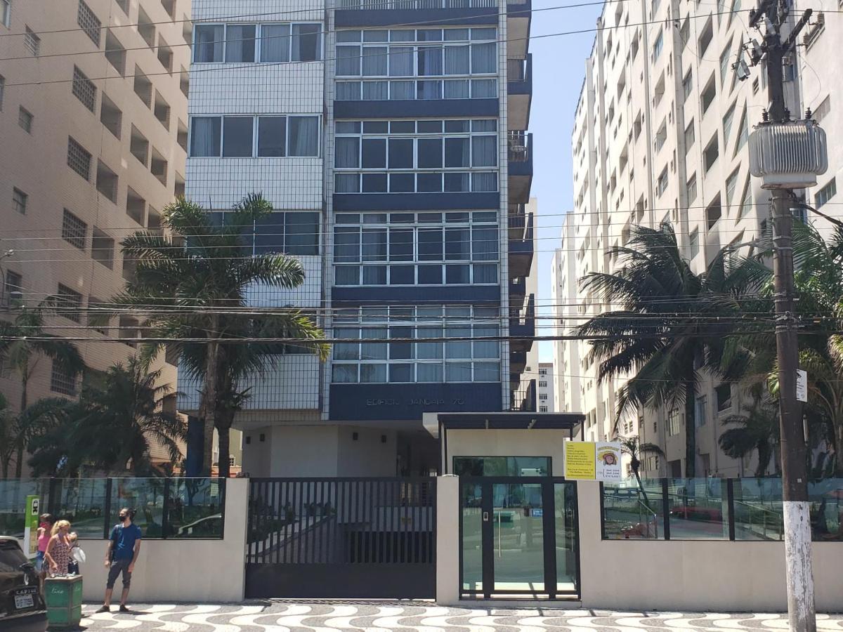 Apto Gonzaga Frente Ao Mar Wi-Fi Santos  Bagian luar foto