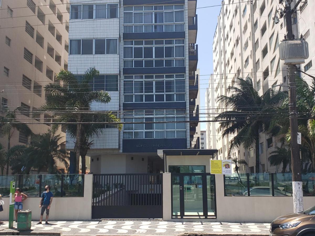 Apto Gonzaga Frente Ao Mar Wi-Fi Santos  Bagian luar foto