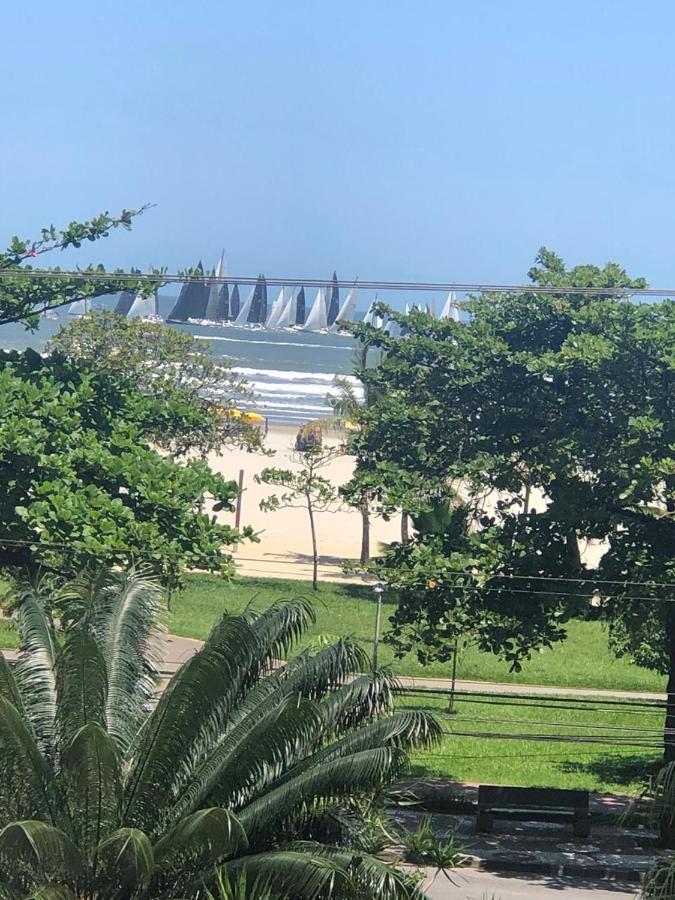 Apto Gonzaga Frente Ao Mar Wi-Fi Santos  Bagian luar foto